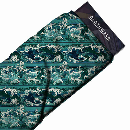 teal other all-over print pattern — large scale repeat layout
