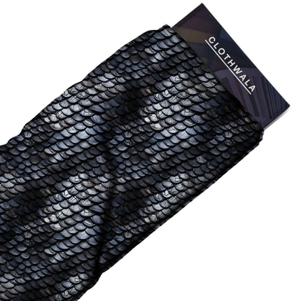 jet black animal print fabric draped — trousers styling