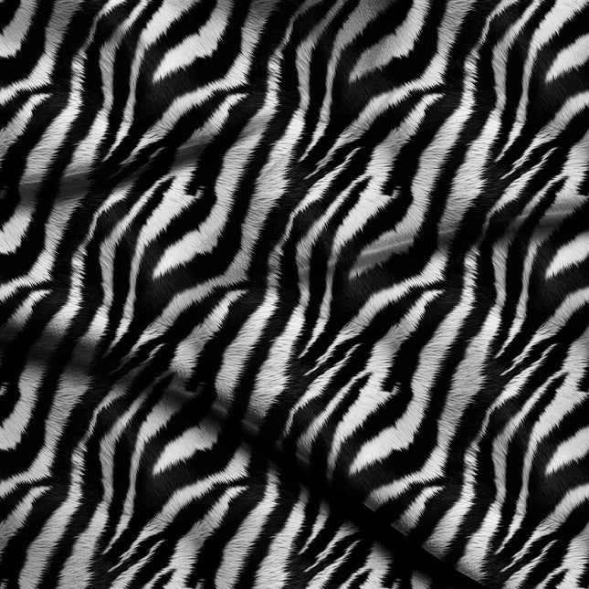 black animal digital print fabric texture — large scale closeup