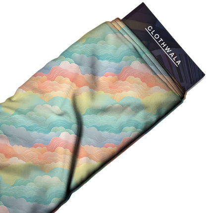 mint green floral all-over print pattern — medium scale repeat layout