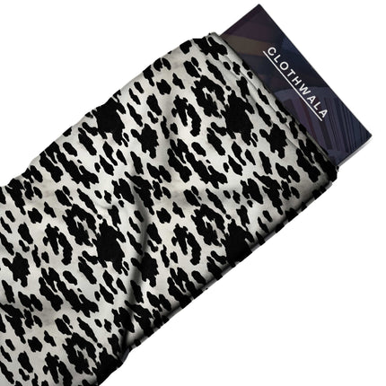 jet black animal all-over print pattern — medium scale repeat layout