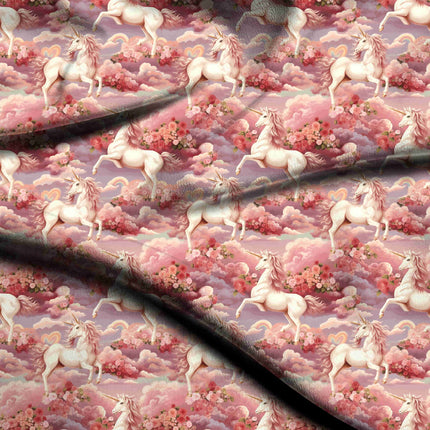 dusty rose floral fabric detail — digital print closeup
