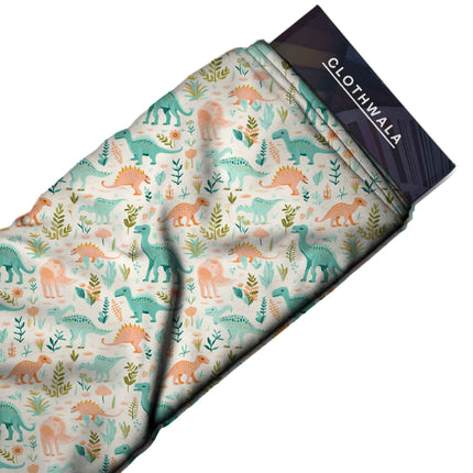 mint green floral all-over print pattern — medium scale repeat layout