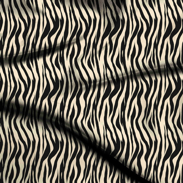 jet black animal digital print fabric texture — large scale closeup