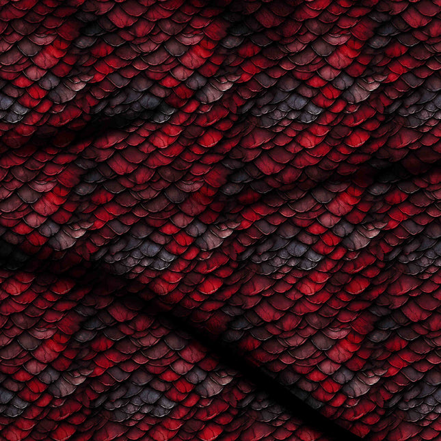 deep crimson animal digital print fabric texture — large scale closeup