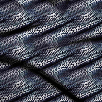 ink black animal digital print fabric texture — fine scale closeup