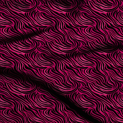 midnight black animal digital print fabric texture — large scale closeup