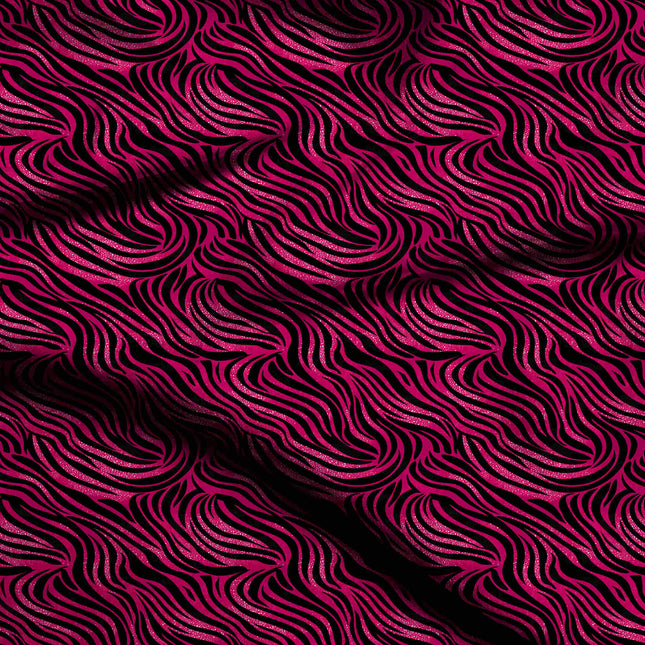 midnight black animal digital print fabric texture — large scale closeup