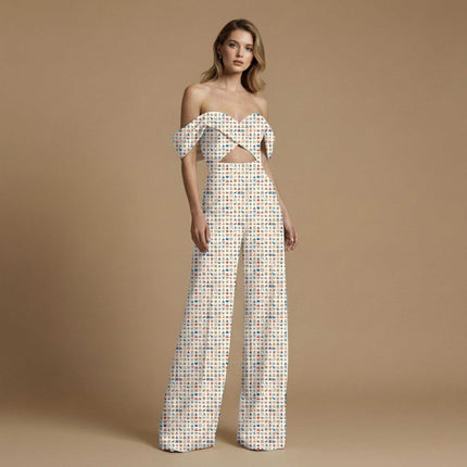 ivory cream ethnic all-over print pattern — fine scale repeat layout