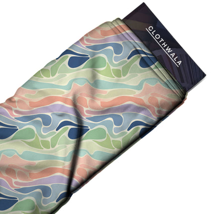 peach sorbet abstract all-over print pattern — medium scale repeat layout