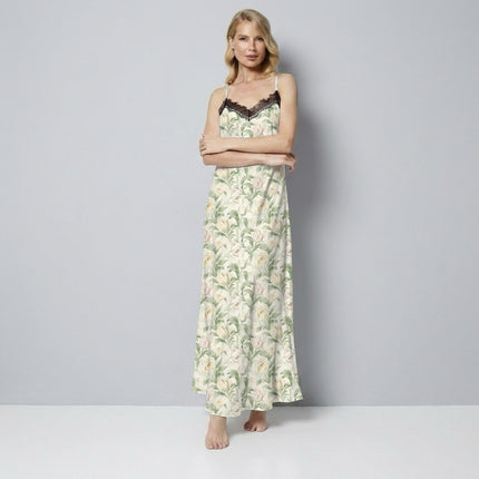 Ivory Cream Floral Digital Print Fabric for Dress | Geometric resort wear - Image 9