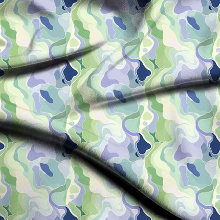 sage green abstract digital print fabric texture — medium scale closeup