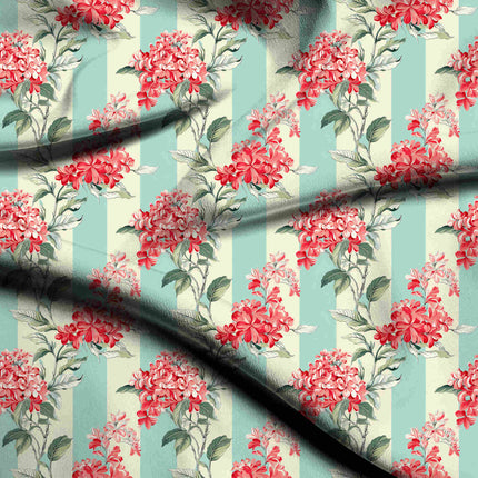 dusty rose floral digital print fabric texture — large scale closeup