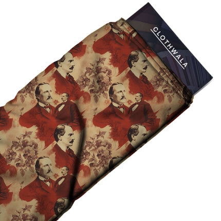crimson red other all-over print pattern — medium scale repeat layout