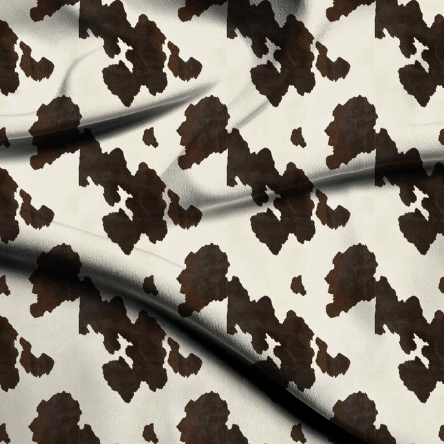 espresso brown animal digital print fabric texture — large scale closeup