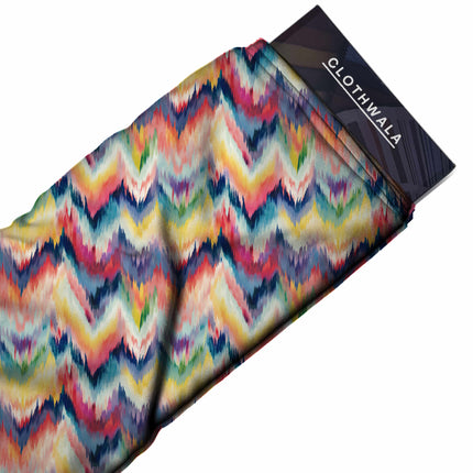 Cobalt Blue Ethnic Digital Print Fabric for Maxi | Mystical Ethnic Wear - Image 6
