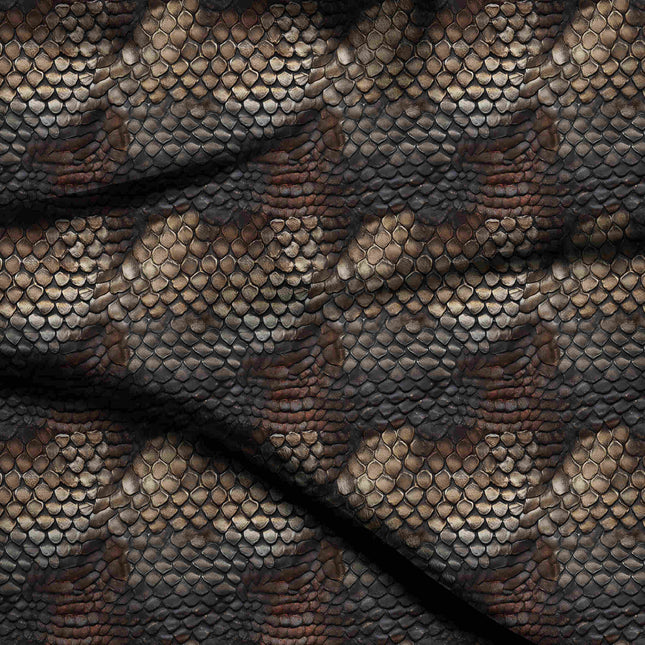 charcoal black animal digital print fabric texture — medium scale closeup