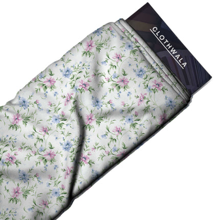 Dusty Rose Floral Digital Print Fabric | Kurti Dress | Casual Wear | Cottagecore | Art Nouveau Revival | Viscose Rayon Print - Image 2