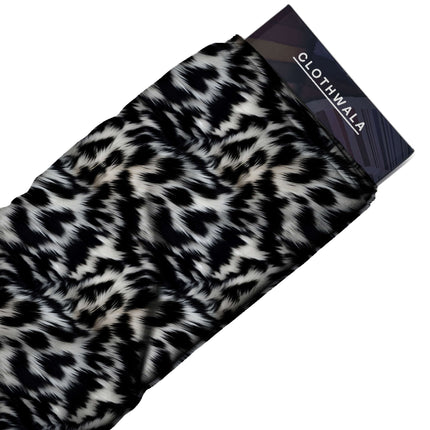 jet black animal all-over print pattern — large scale repeat layout
