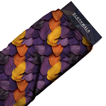 amethyst purple animal print fabric draped — kurta set styling