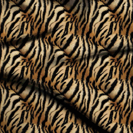 jet black animal digital print fabric texture — medium scale closeup