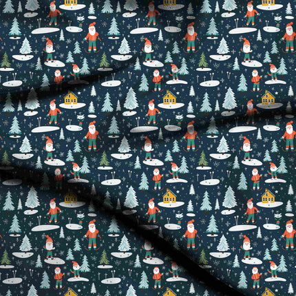 Forest Green Other Digital Print Fabric for Kurti | Edgy evening wear textile - 4778