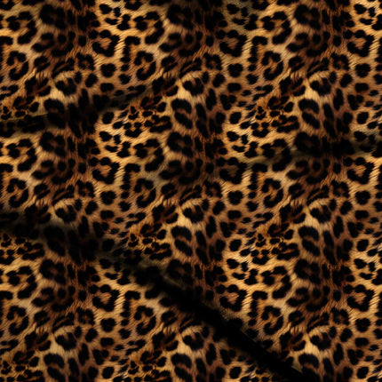 golden ochre animal digital print fabric texture — large scale closeup