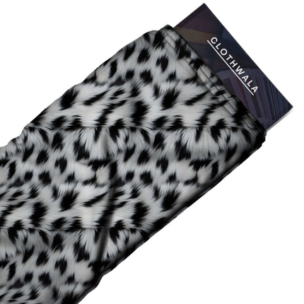 jet black animal fabric detail — textured finish digital print closeup