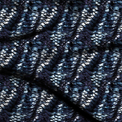 midnight black animal digital print fabric texture — fine scale closeup
