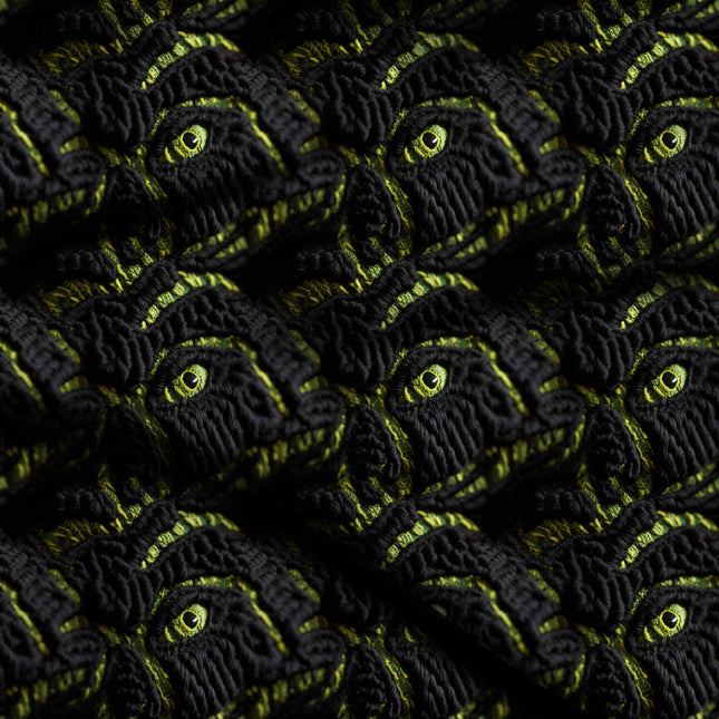 jet black animal digital print fabric texture — medium scale closeup