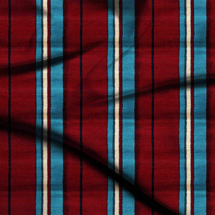 claret red stripes digital print fabric texture — medium scale closeup