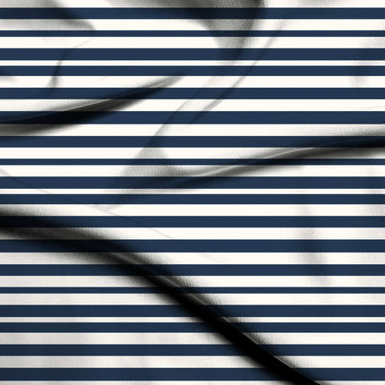 navy blue stripes digital print fabric texture — medium scale closeup