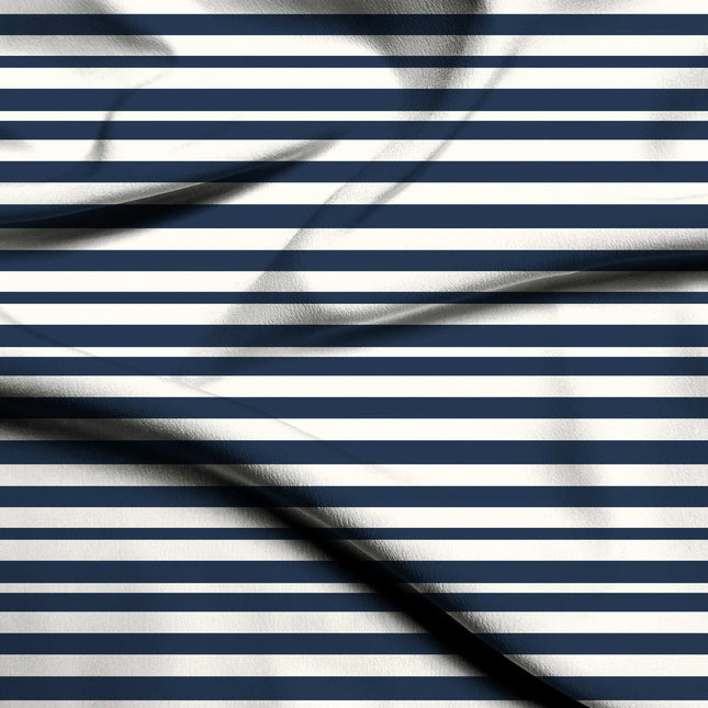 navy blue stripes digital print fabric texture — medium scale closeup