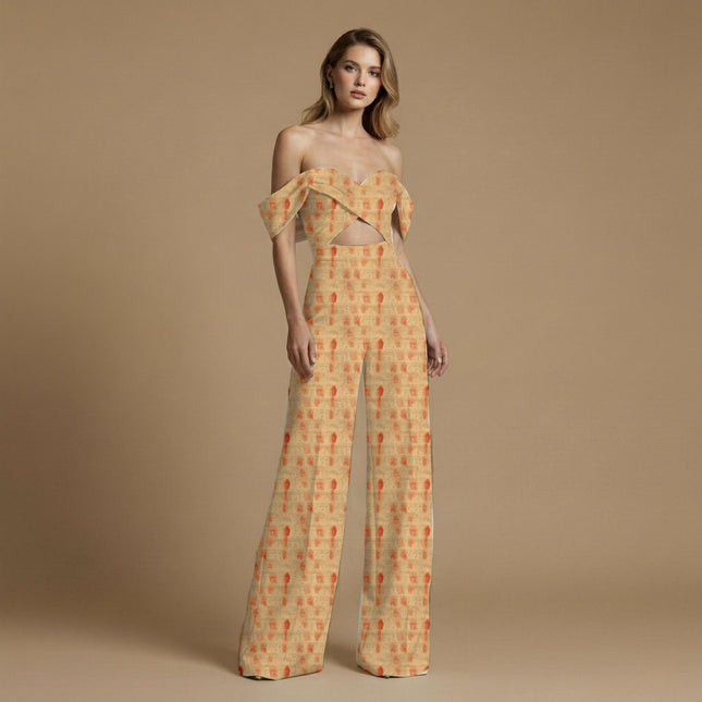 parchment other print fabric draped — tunic styling