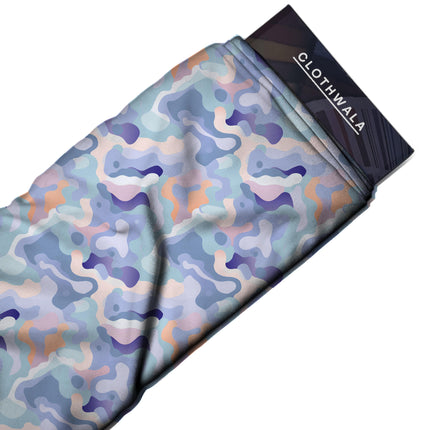periwinkle abstract all-over print pattern — medium scale repeat layout