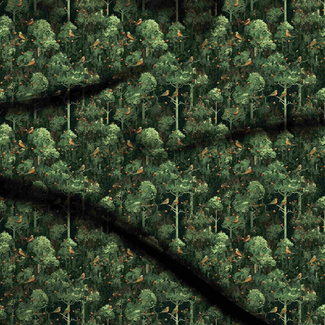 Forest Green Floral Digital Print Fabric | Kurti Kaftan Dress | Resort Wear | Cotton Digital Print - 679