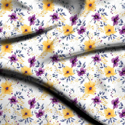ivory cream floral fabric detail — textured finish digital print closeup
