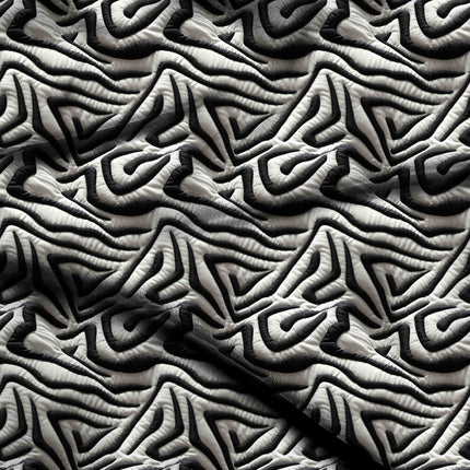 jet black animal digital print fabric texture — large scale closeup