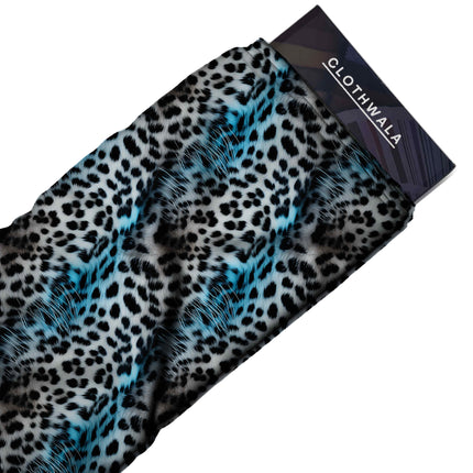 black animal fabric detail — textured finish digital print closeup