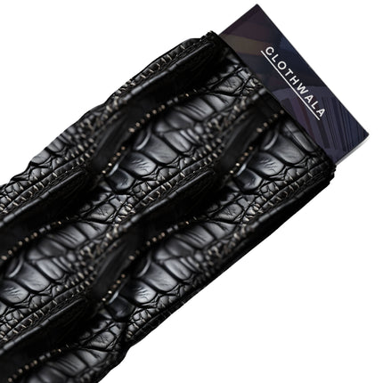 jet black animal fabric detail — embossed finish digital print closeup