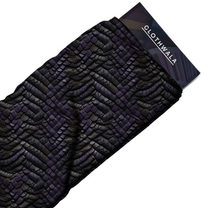 jet black animal fabric detail — matte finish digital print closeup
