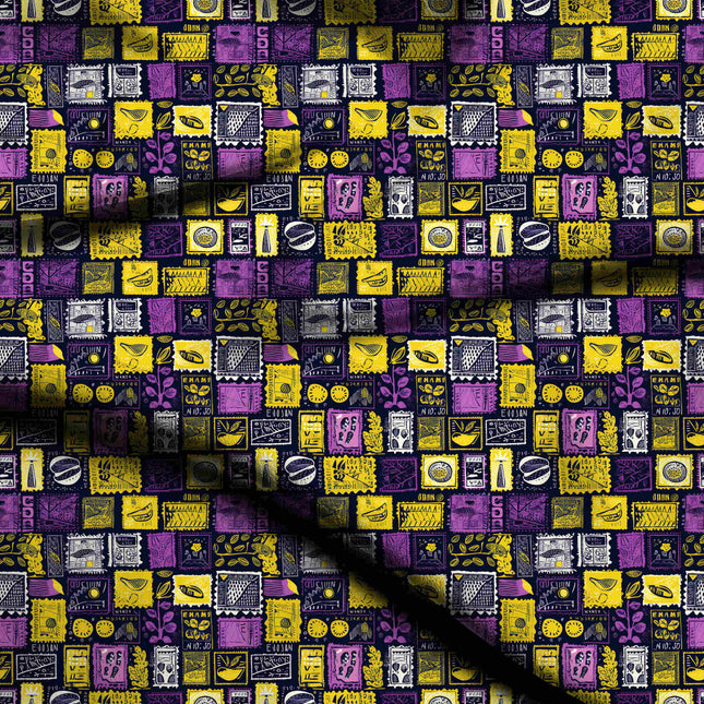 electric yellow other digital print fabric texture — medium scale closeup