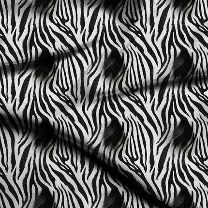 jet black animal digital print fabric texture — medium scale closeup