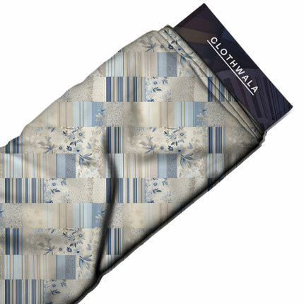 slate blue other fabric detail — textured finish digital print closeup