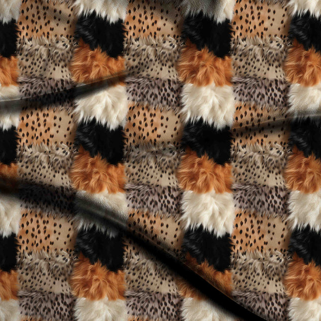 jet black animal print fabric draped — statement coat styling