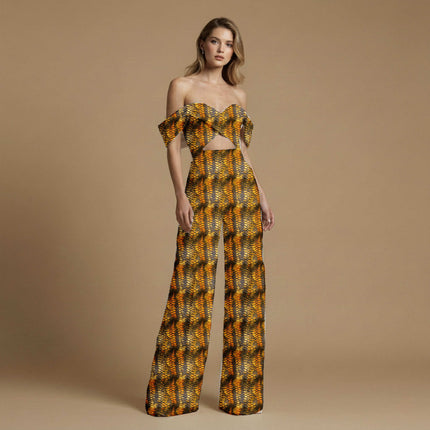 molten gold animal all-over print pattern — medium scale repeat layout