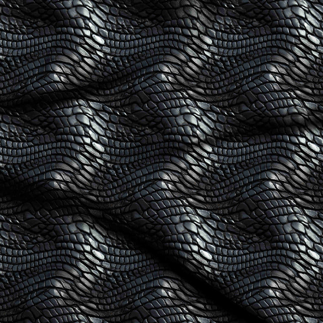 jet black animal digital print fabric texture — fine scale closeup
