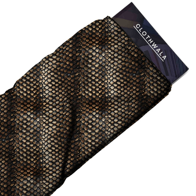 dark brown animal print fabric draped — maxi dress styling