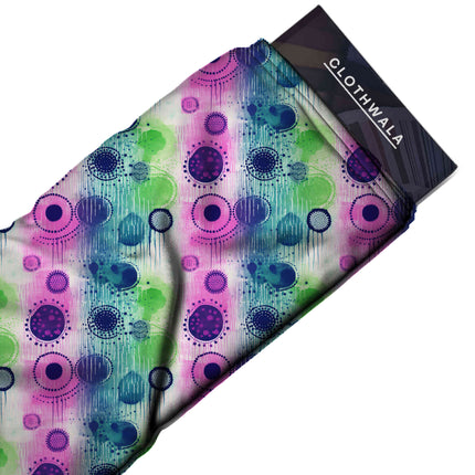 magenta abstract all-over print pattern — medium scale repeat layout