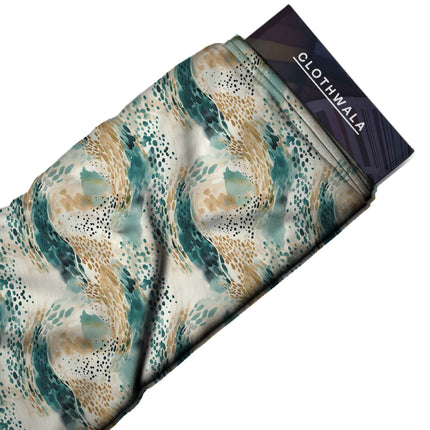 ivory cream abstract all-over print pattern — large scale repeat layout